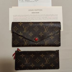 Louis Vuitton LV Josephine wallet with coin wallet insert cherry/red/wine
